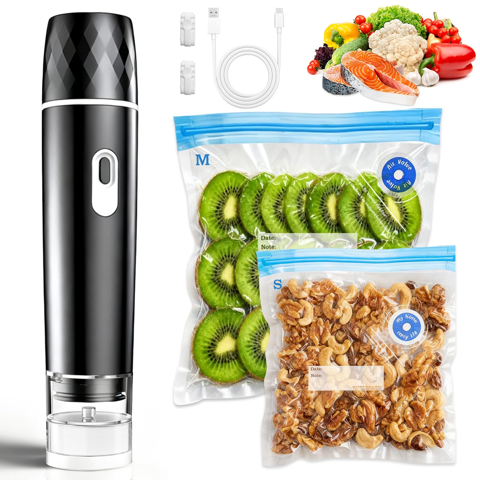 Meal Prep Co - Sigillatrice Sottovuoto per Alimenti, Potente Aspirazione