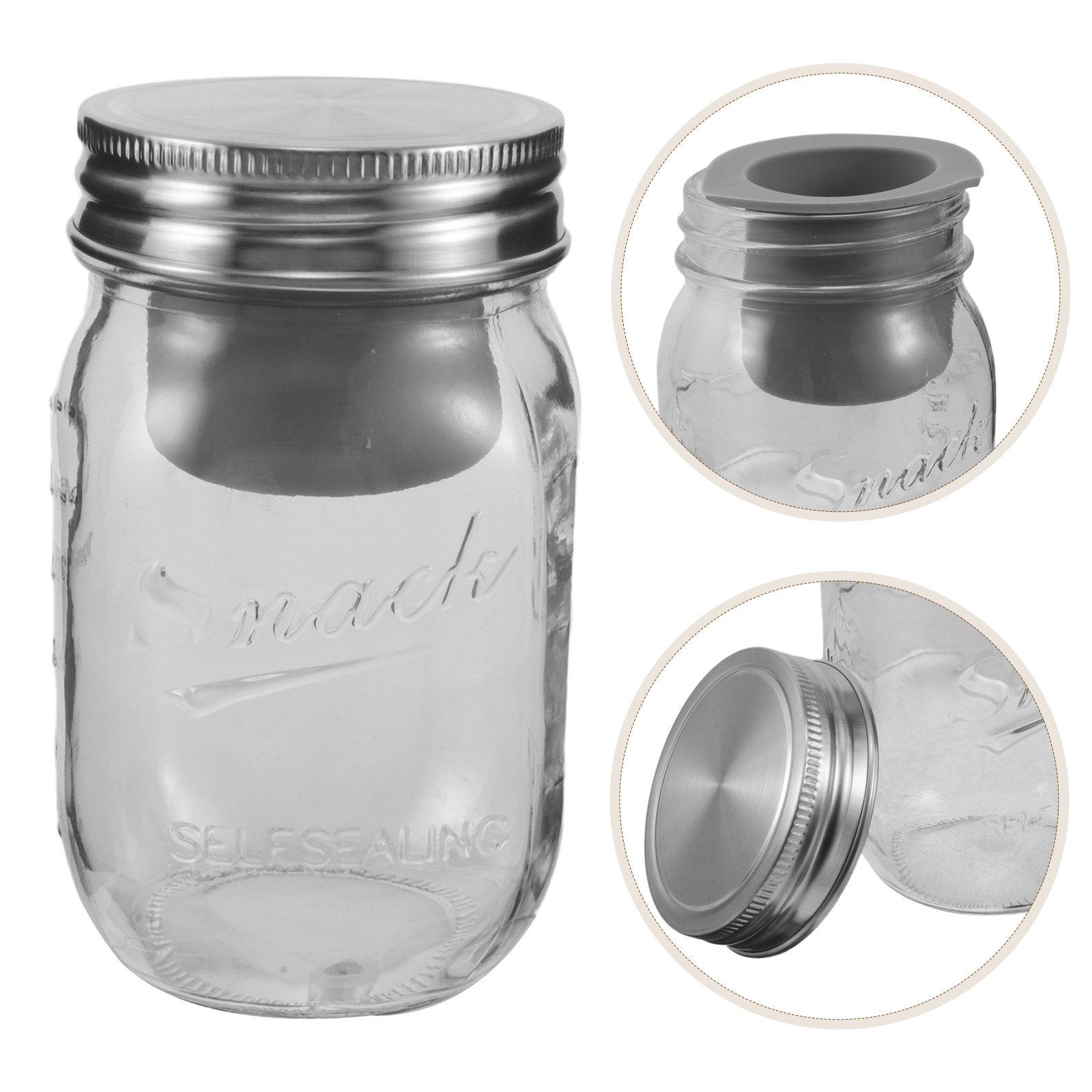 Meal Prep Glass Containers - Barattolo in vetro per insalata, ermetico