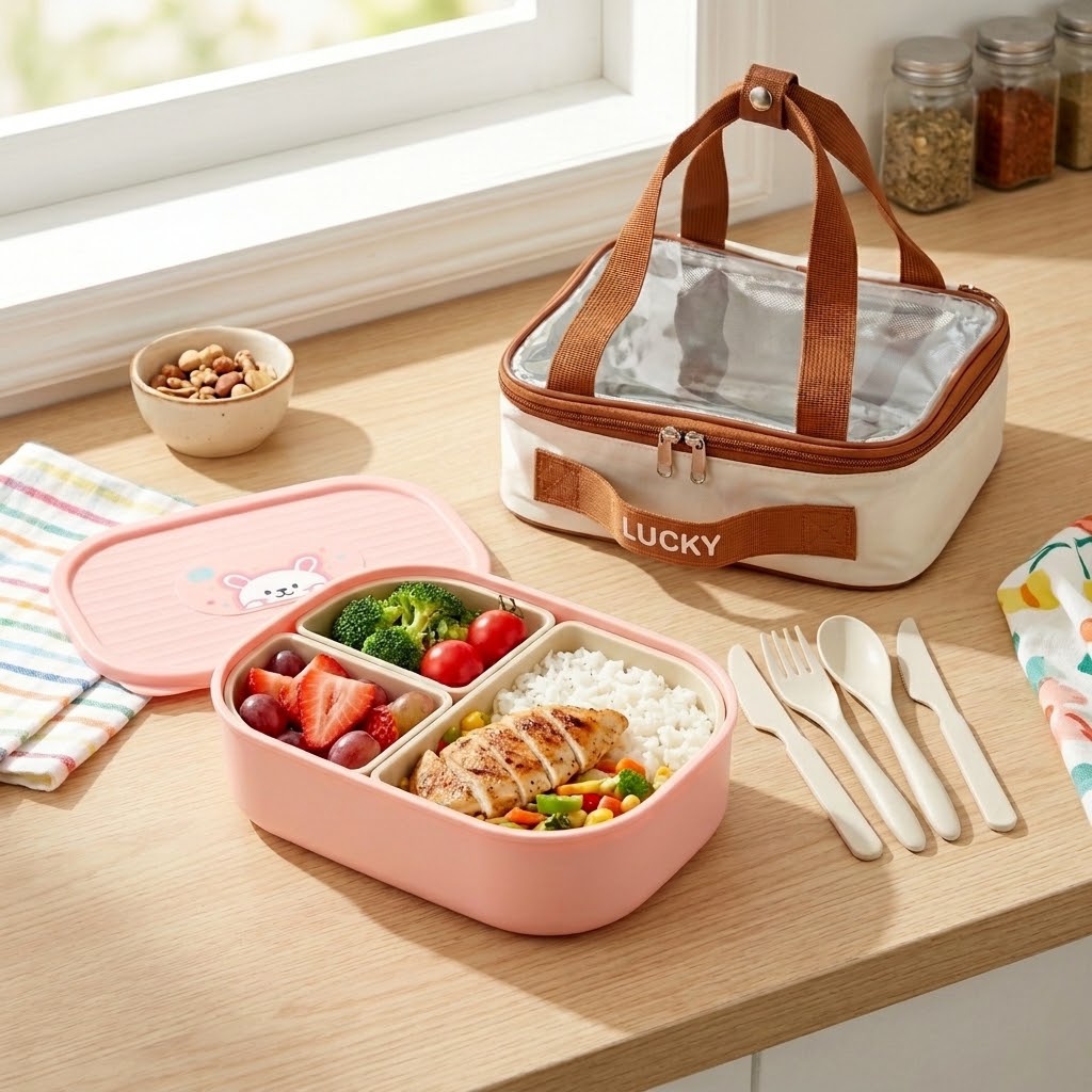 Meal Prep Kinder - Carino Contenitore per Pranzo per Bambini,