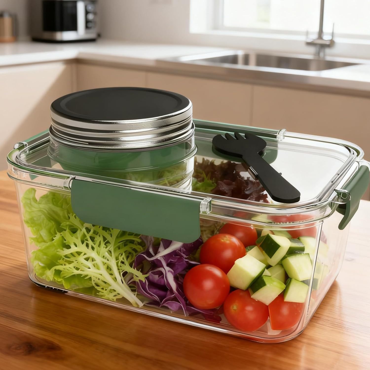 Meal Prep Jars With Lids - Barattolo solare per cialde Contenitori per