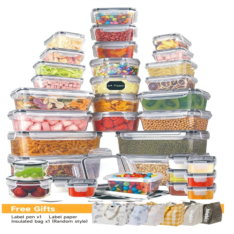 Meal Prep Glass Containers - Set di 48 Contenitori per Alimenti
