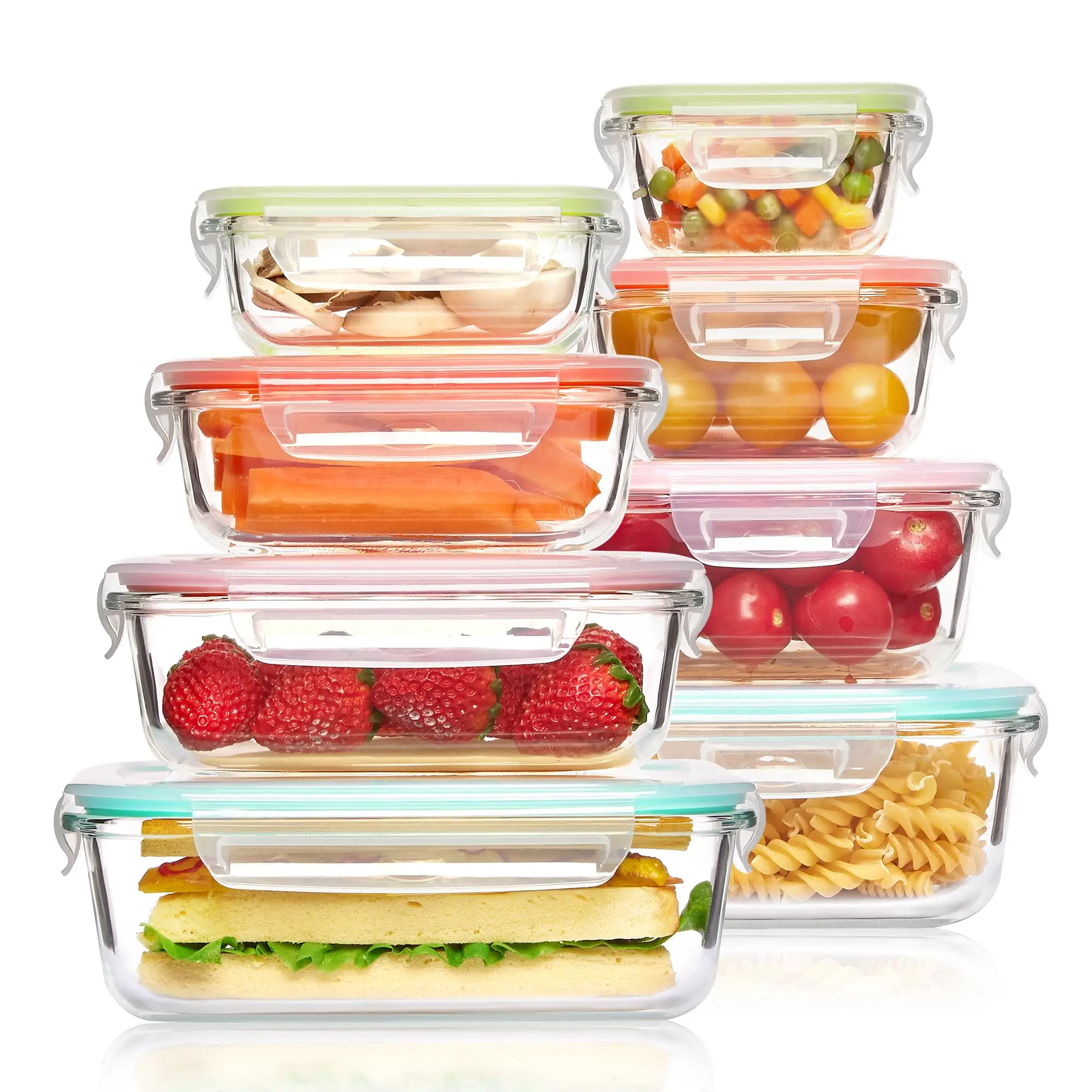 Meal Prep Glass Containers - Contenitori per alimenti in vetro per