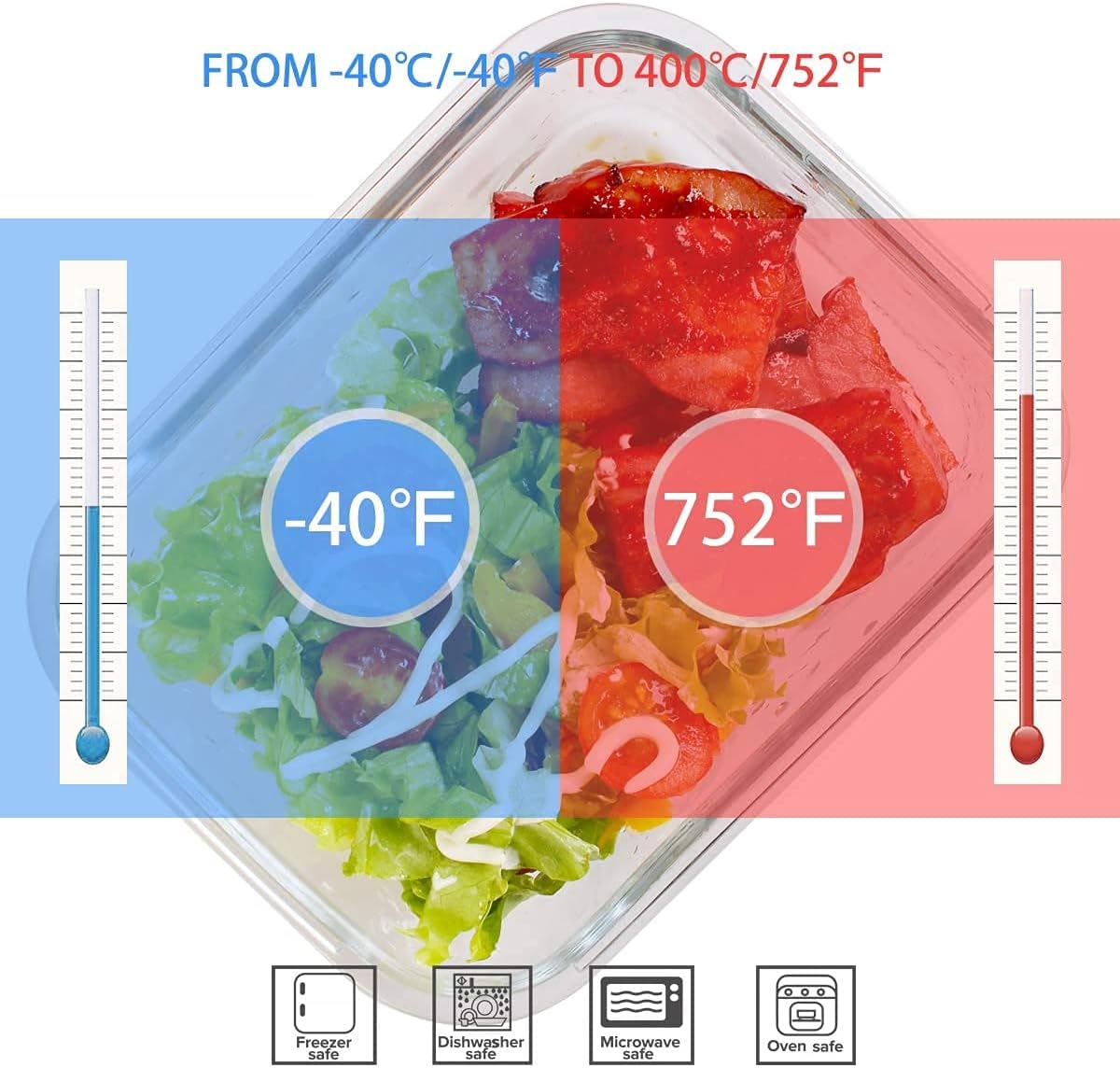 Set da 18 contenitori in vetro - Meal Prep Glass Containers recensione e prezzo