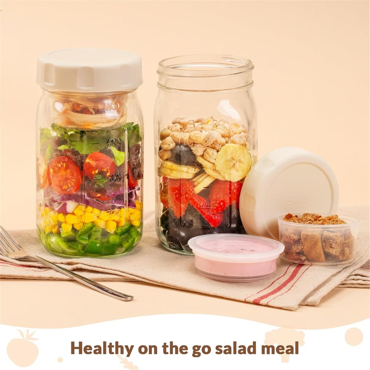 A67T NUOVO Set di 4 Barattoli  - Meal Prep Jars With Lids recensione e prezzo