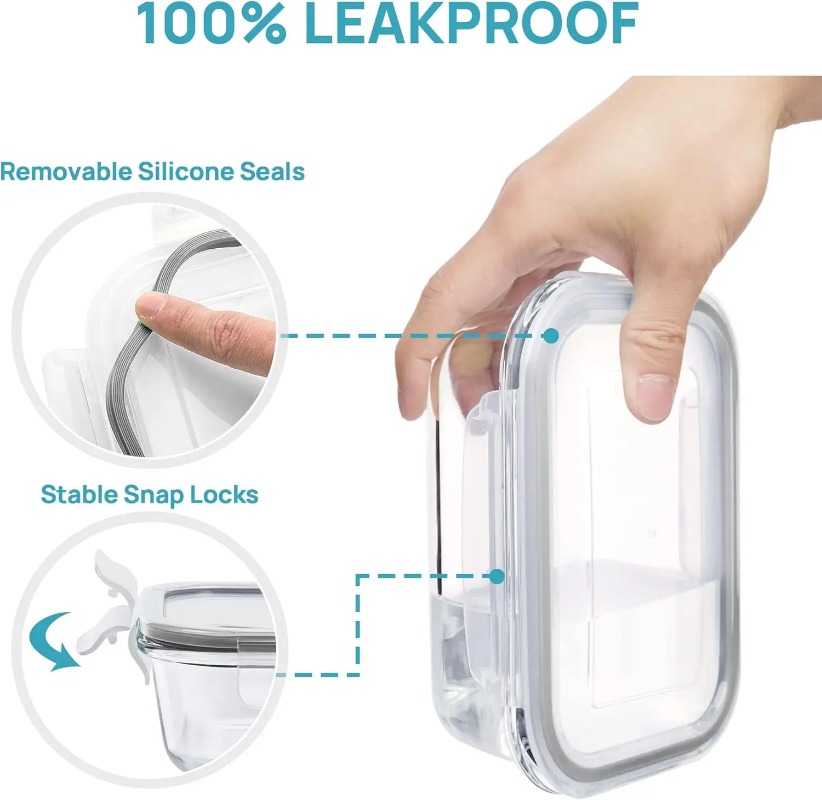 Set di contenitori in vetro pe - Meal Prep Jars With Lids recensione e prezzo